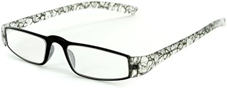 "Flex Spex" Slim Ultra-Flexible Readers for Men (Demi Black +1.25)