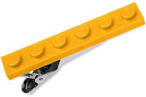 Lego Tie Bar Clip in Gift Box - Made in USA - Yellow