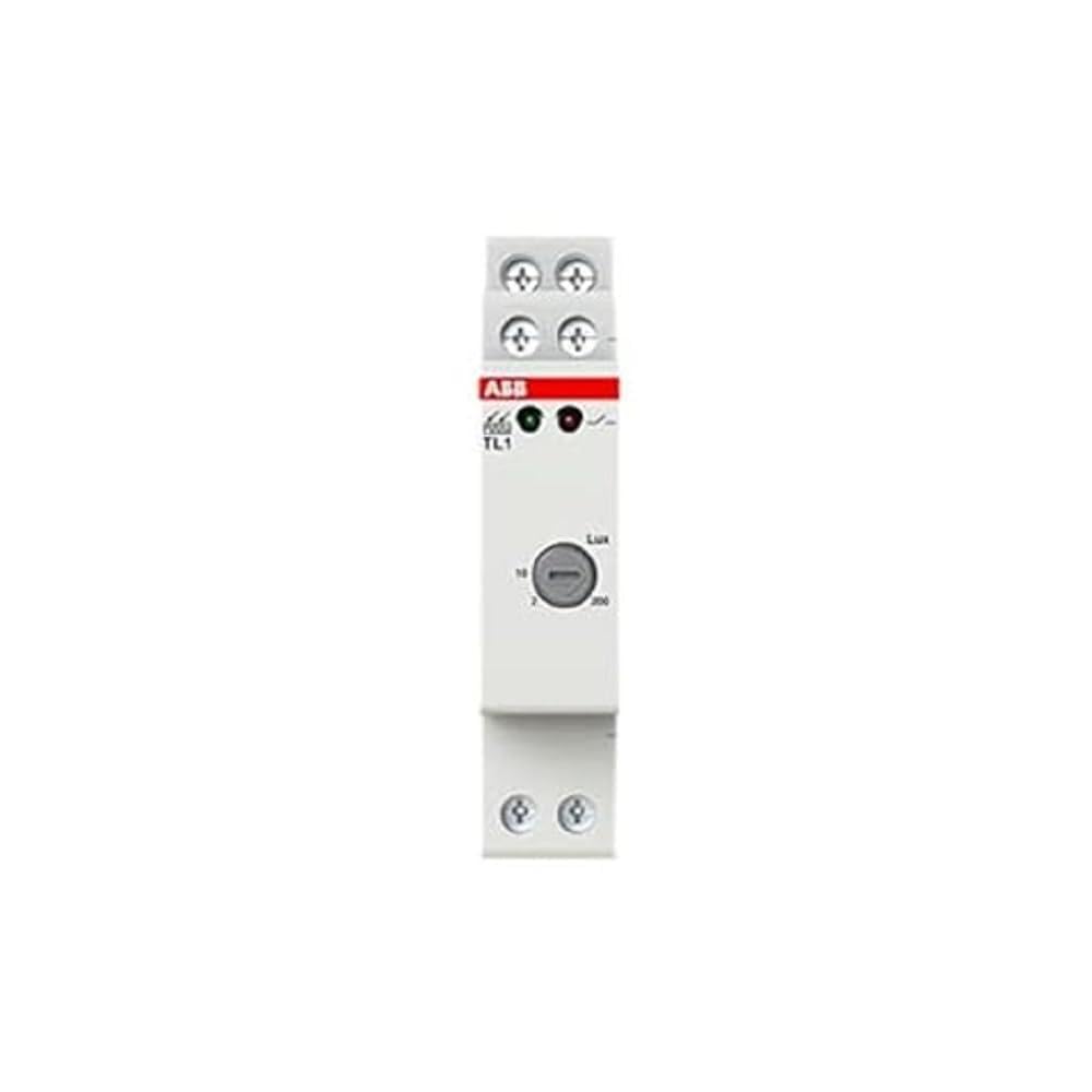 ABB Protecta Plus TL1 Twilight Switch • DIN Rail 1 Module • 110–230 V AC • Adjustable 2–200 Lux • 10 A NO Contact • External Sensor Included • 2CSM229921R1341