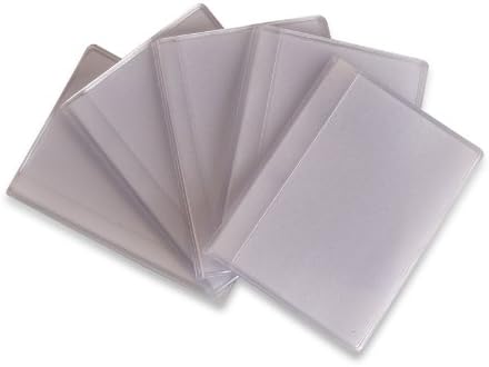Replacement Plastic Credit Card Purse / Wallet Insert Sleeves - 5x Pack - Portrait