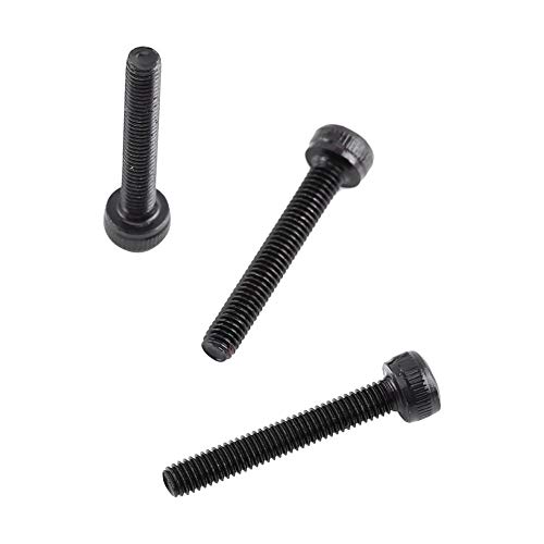 250pcs Screws Nuts, M3 Black Alloy Steel Hex Socket Screws Bolt with Hex Nuts Assortment(Cap Head)