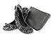 Sidekicks Women's Foldable Ballet Flats with Carrying Case Black Large