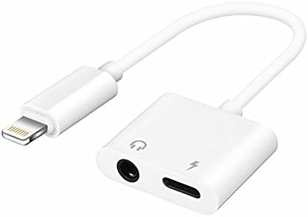 2 in 1 Lightning Splitter &amp; Adapter, Dual Port Lightning 3.5mm Headphone Jack Adapter Quick Charge Splitter to Charge and Listen For iPhone / 7 / 7 Plus / 8 / 8 Plus / X (IOS 10 Or Later)