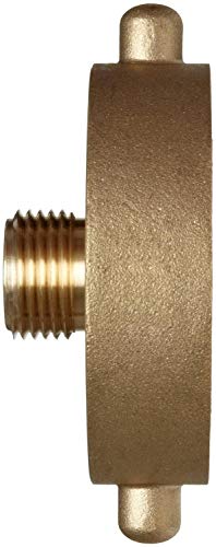 Dixon Valve HA2576 Brass Fire Equipment, Hydrant Adapter with Pin Lug, 2-1/2" NST (NH) Female x 3/4" GHT Male