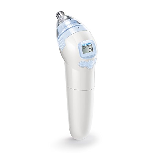 AccuMed ANC-201 Electric Baby Nasal Aspirator Nose Cleaner and Suction Snot Sucker - Gentle Enough for Newborns, Infants, Toddlers. 3 Different Sized Nose Tips. Hygienic, Safe and Battery Operated