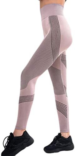 Yoga Pants Pure color Seamless Splicing, CUTUDE Women High Waist Fitness Sport Printed Stretch Nine Points Tight Hip Lift Leggings
