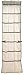 Over the Door Organizer - 42 Pockets - The beige fabric with brown trim is an attractive over door storage addition to any room. Three over the door hooks are included so there’s no assembly required