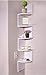 Adorn Home Essentials decrotive Corner Zig Zag Wall Mount Shelves for Living Room, Bedroom, Bathroom, Office, displays, Kitchen | 5-Tier, White
