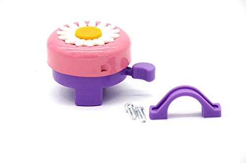 EONMIR Kids Bike Girl's Bicycle Bells,Toddler Bike Parts,Bike Horn Accessory Flowers(Pink)