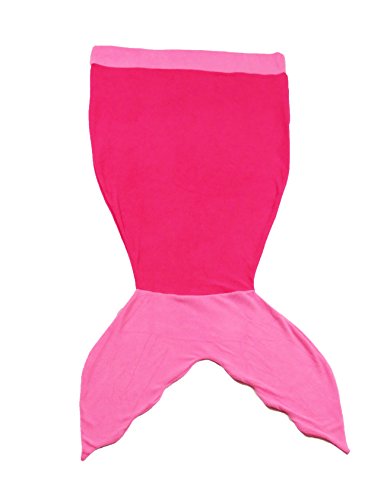 Mermaid Tail Fin Blanket Kids Soft Fleece Girls Pink Cozy Sleep Sack Sleeping Bag Blankie