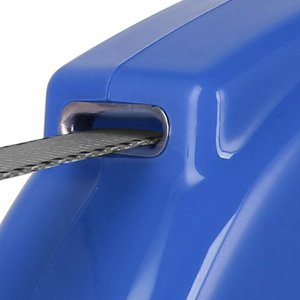DOGNESS Retractable Dog Leash, the Modern Series, One Button Locking System, Suitable For Kids, No Tangle Waterproof Ribbon Tape, for Small Medium Large Dogs, Blue 10 ft