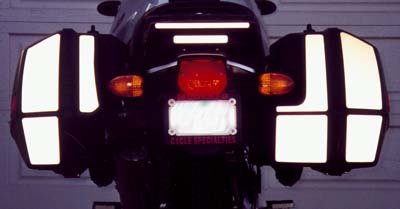 Moto Equip Black Reflective Sticker Kit made from 3M Scotchlite Vinyl tape for BMW R1100RT R1150GS R1100GS R1150RS R1100R R1150R Side Bags ME-RK-2 - Thumbnail 2