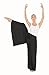 Eurotard 13696 Adult Palazzo Pants (Black, Small/Medium)