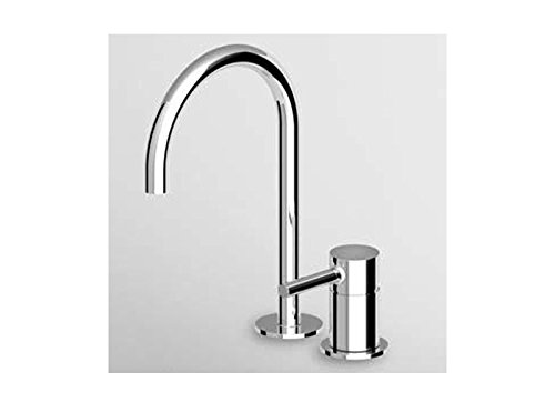 ZUCCHETTI zp6223 Pan 2 Hole Wash Basin Mixer Tap with High Spout, Grey