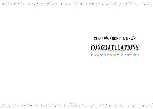 Piccadilly Greetings Modern Baby Boy Card Welcome to The World - 7 x 5 inches, A11839, Multicolor - Image 3