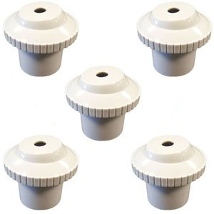 Pool and Spa Eyeball Jet Inside Fitting 1/2" Hydrostream 1.5" - 5 in a Package White Adjustable
