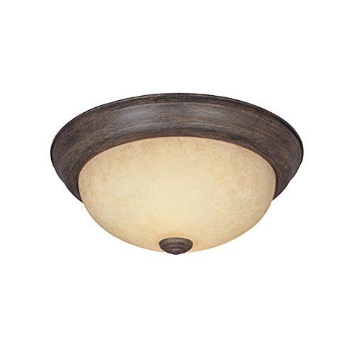 Designers Fountain 15 in Rustic 3-Light Flush Mount