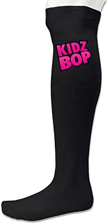 Caromn Mens KIDZ BOP 32 Football Crew Dress Socks Black