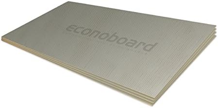 Econoboard 6110 Electronic Underfloor Heating Insulation Board - Coated, Energy Efficient, Grey, 10 mm, Set of 6 Piece