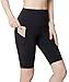 Oalka Women's Short Yoga Side Pockets High Waist Workout Running Shorts