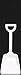 24 of The Orginial Small Toy Plastic Shovels White, Made in America, 7 Inches Tall, 24 I Dig You Stickers