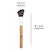 Qivange Blush Brush, Synthetic Angled Face Brush Blending Contour Brush with Pouch(Wooden with Silver, 1pc)