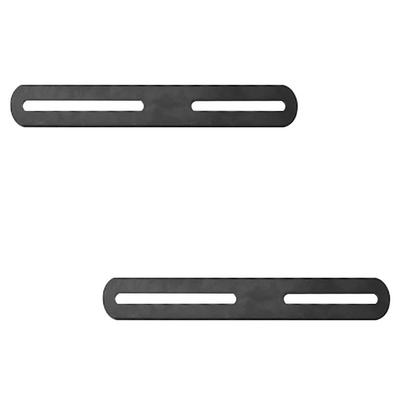2Pcs Black Slotted Brace,Flat Straight Brace Brackets,Adjustable Corner Code,Stainless Steel Flat Slotted Brace Brackets-Double Slots 24*360mm