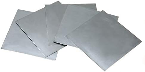 BELONG 5pcs High-purity Pure Zinc Zn Sheet Plate 0.5mm Thickness Metal Foil 100mmx100mm For Power Tools