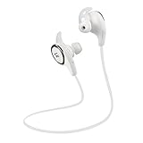 TaoTronics TT-BH06 WT Bluetooth Wireless Earphones with Bluetooth 4.1, Balanced Audio, Build-in Mic, aptX, CVC 6.0 Noise-Cancelling - White