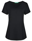 Kimmery Woman Short Sleeve V Neck Athletic Yoga Shirt