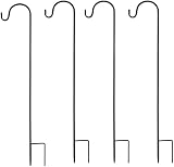 Dproptel 4 Pack Adjustable Shepherd Crook Hooks 120cm Garden Stake view 1