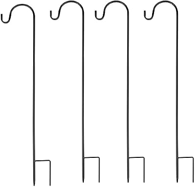 Dproptel 4 Pack Adjustable Shepherd Crook Hooks 120cm Garden Stake