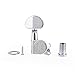 Wilkinson 3R3L E-Z-LOK Guitar Tuners Machine Heads Tuning Pegs Keys Set for Electric or Acoustic Guitar, Chrome