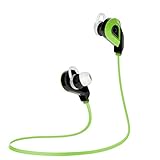 Bluetooth Headphones,ROKER Bluetooth V4.1 Wireless Stereo Sports Earbuds Earphones Headset Headphone for Running Gym Exercise Sweat Proof with Microphone for iPhone iPad Samsung and More (Green)