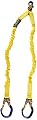 3M DBI-SALA Shockwave 2, 1244409 6' Shock Absorbing Lanyard, Tubular Web, 100% Tie Off w/ Alum Rebar Hooks On Leg Ends, Snap Hook On Other, Yellow