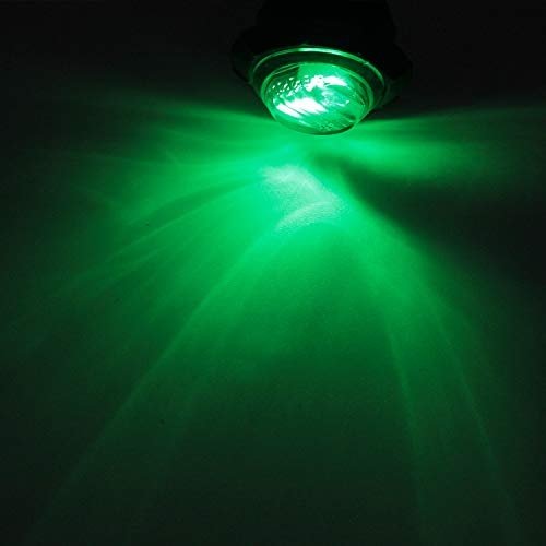 Green LED Marker Lights 10V30V, 3/4" HGV Trucks British Trucking