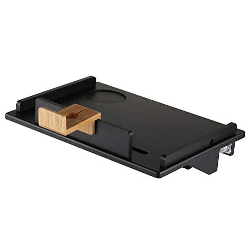 Bedside Shelf for Bunk Bed, Bamboo Attachable Bed Shelf, Great Use as Kids Nightstand, Dorm Room Bed Tray for Students, Organizer for Laptop, Phones, Tablet, Toys, Drink, Clock - Black