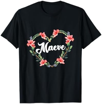 Amazon.com: Maria Flowers Heart Personalised Name Maria T-Shirt