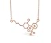 THC Molecule Necklace, CBD Molecule Jewelry, Geek Jewelry for Women, Nerdy Jewelry Gift, Science Lovers Gifts, CBD Oil Lovers Gifts (Rose Gold Tone)