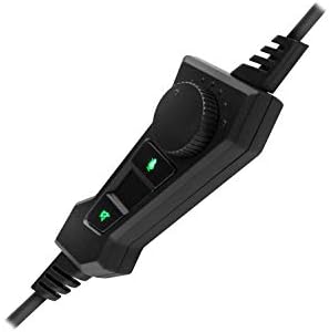 XonarX6 - Casque avec Microphone (Console de Jeu Vidéo + PC/Jeux Vidéo, Binaural, USB, Bandeau, Noir, Vert, Vert, Simili Cuir), Noir/Vert
