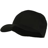 Extra Size Fitted Cotton Blend Cap - Black (For Big Head)