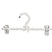 Jili Online 30cm Luxury Pearl Beaded Clothes Hangers Decorative Pants Trousers Clothes Hanger with Clip for Adults - White, 30cm