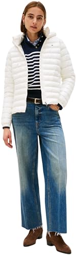 Damen Steppjacke Padded Slim mit Kapuze, Weiß (Ivory Silk), XXS