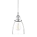 Linea di Liara Fiorentino Large Glass Pendant Light Fixture Modern Farmhouse Bell Shaped Kitchen Pendant Lighting Over Island Polished Chrome Pendant Light Shade Over Sink Lighting Fixtures, UL Listed