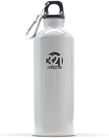 321 STRONG 500 mL (16.9 Fluid Ounce) Aluminum Water Bottle, Black, Silver, Red, White, or Blue