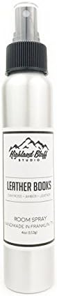 Leather Books // Oakmoss + Amber + Leather // 4oz Room Spray
