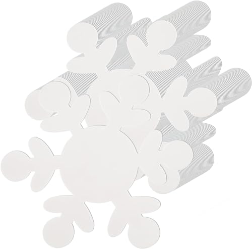 48 Pieces Foam Snowflakes Foam Christmas Snowflakes Shapes White Foam Winter Snowflake Decoration Snowflake Bulletin Board Cutouts Snowflake Classroom Decor for DIY Craft Holiday Xmas Party Supplies