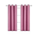 Deconovo Room Darkening Thermal Insulated Blackout Grommet Window Curtain Panel for Living Room, Pink,42x63-inch,1 Panel