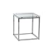 Euro Style Sandor Clear Glass Top Side Table, Chromed Steel Base