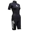 Seavenger-3mm-tropical-shorty-for-watersport-diving-snorkeling-All-Black-Wetsuits-MenWomen